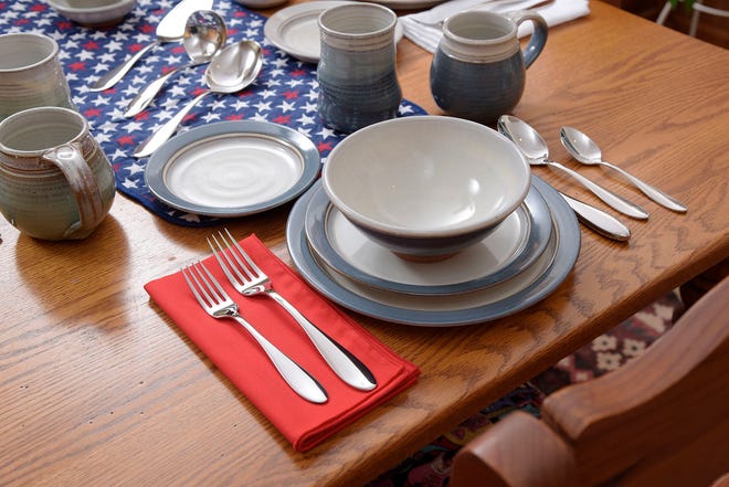 Liberty Tabletop sells 33 flatware patterns, including the Betsy Ross pattern pictured, at prices ranging from $199 to $539 for a 65-piece place setting. Women over 40 who want to set a nice table are the target audience.