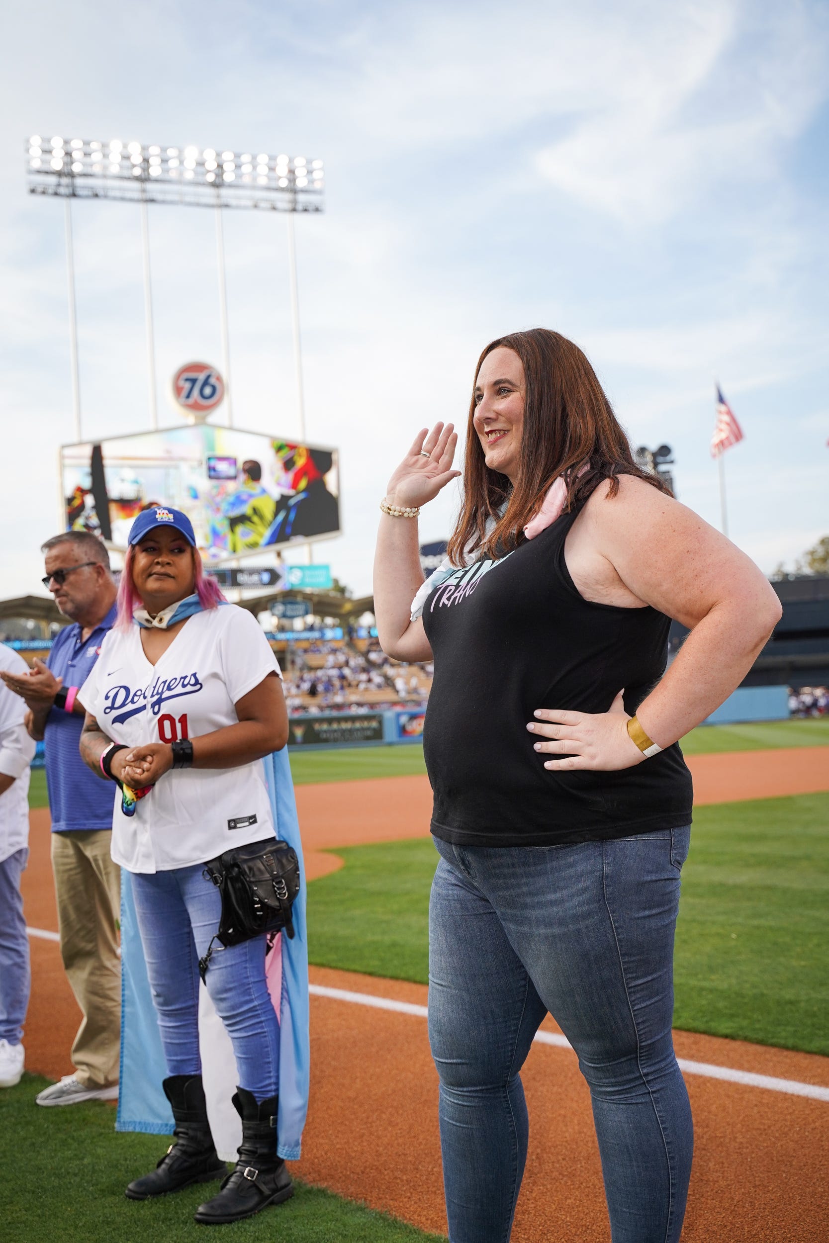 Chloe Cororan of 'Being Trans' honored at Dodgers Pride Night event