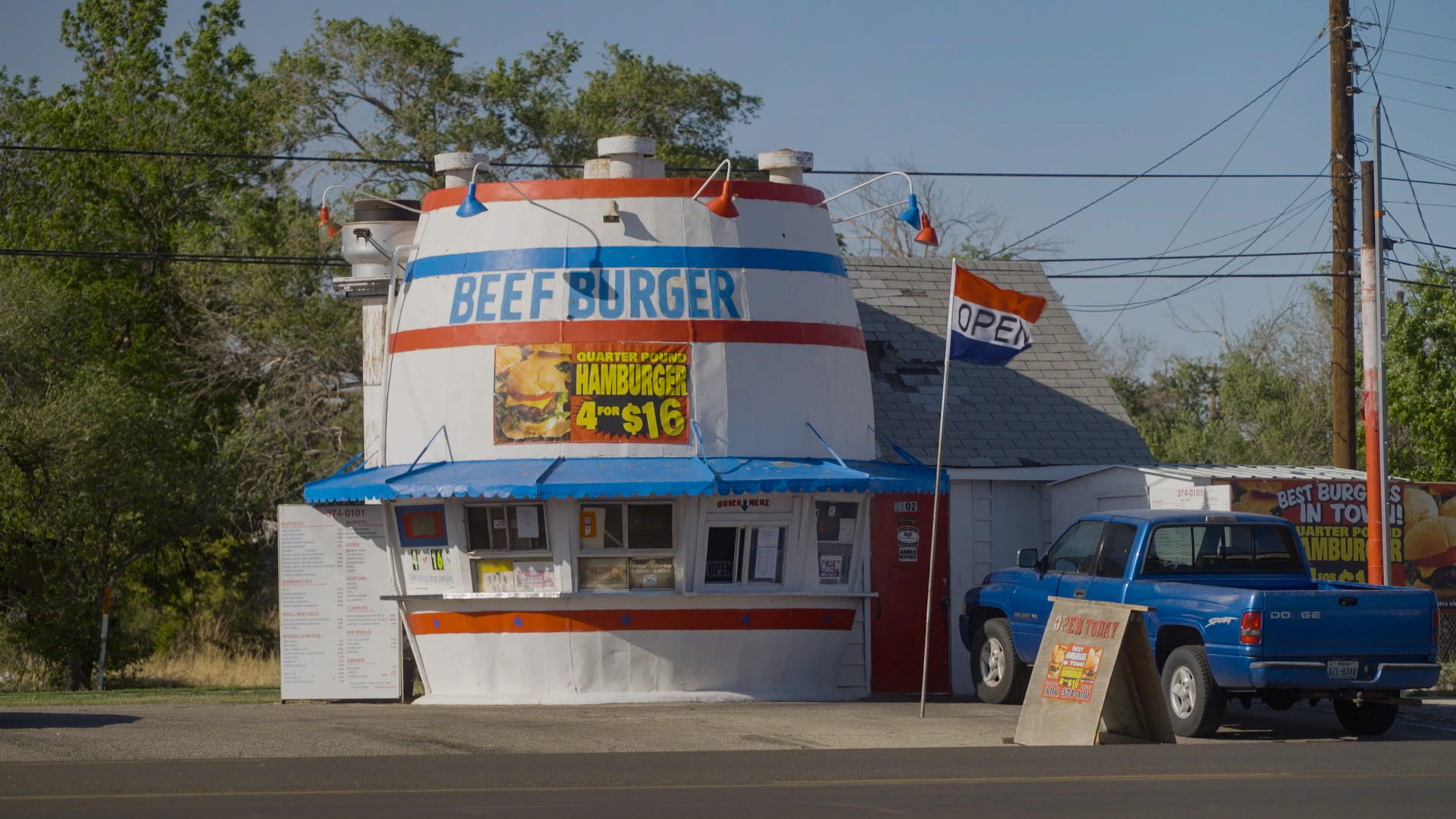 Beef Burger Barrel in Amarillo, Texas.