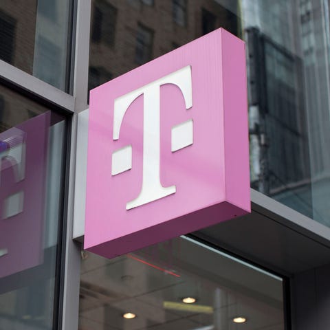 A T-Mobile store is seen at 7th Avenue and 49th St