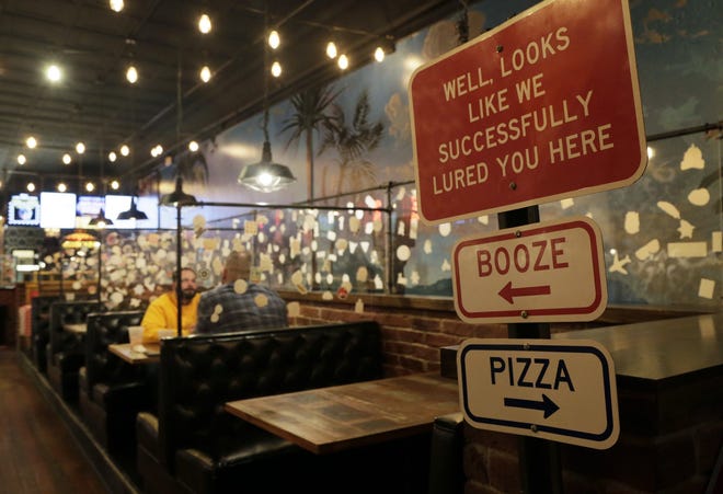 The interior of Mikey's Late Night Slice in the Short North