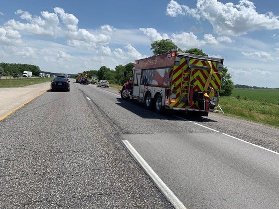 A 31-year-old Haitian woman was killed in this one-vehicle roll-over accident in the southbound lanes of Interstate 65 about 2:30 p.m. Thursday, June 16, 2022. The driver of the crossover utility vehicle that crash was arrested for driving while his license is suspended resulting in death and reckless driving, according to Indiana State Police.