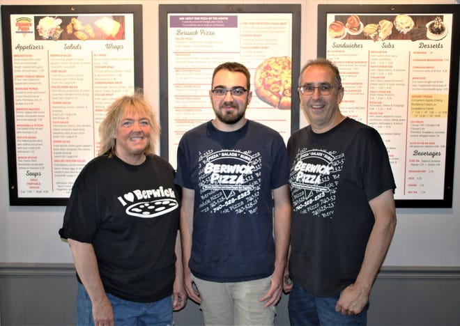 The Buckland family has owned and operated Berwick Pizza and Subs since 2007. The popular Green Camp eatery has been a staple of the community for more than 50 years. Pictured are Brenda, Austin, and Todd Buckland. Austin began working at the pizza shop when he was just eight years old.