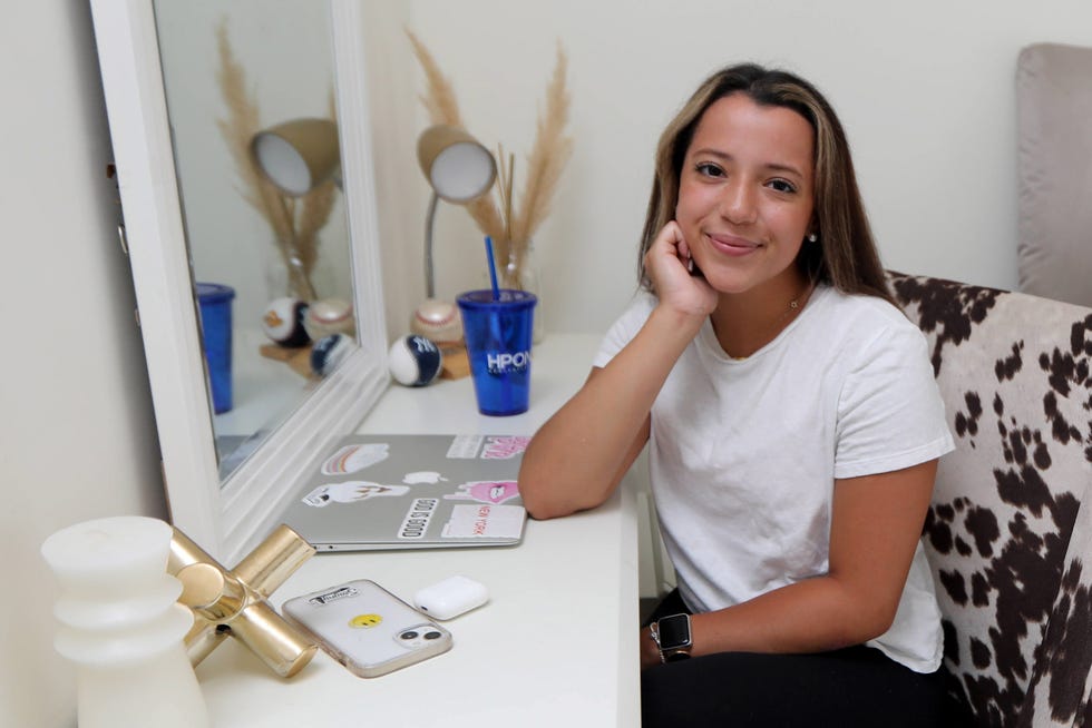 Brianna Perez, a 2022 graduate of Fairfield University, was photographed June 16, at her home in North Salem, N.Y. Perez, 22, has accepted a job at a health care marketing called HealthPlanOne that will allow her to rotate among different departments.