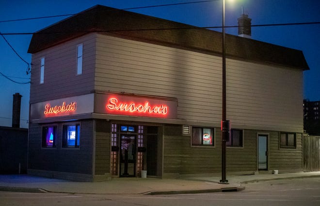 The exterior of Suscha's, Friday, June 17, 2022, in Sheboygan, Wis. The bar will celebrate 100 years of business this year.