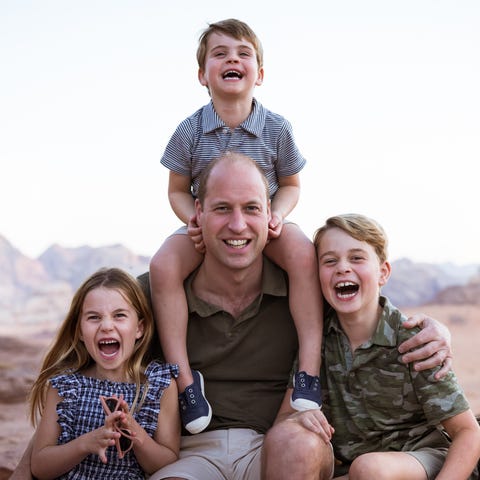 Prince William with his three children (from left)