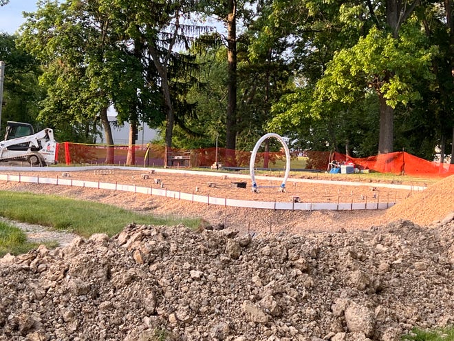 The splash pad project in Orrville will include concrete for seating areas.