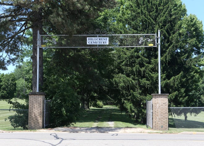 The entrance to Hillcrest Cemetery is shown in Canton Township on Friday, June 17, 2022.