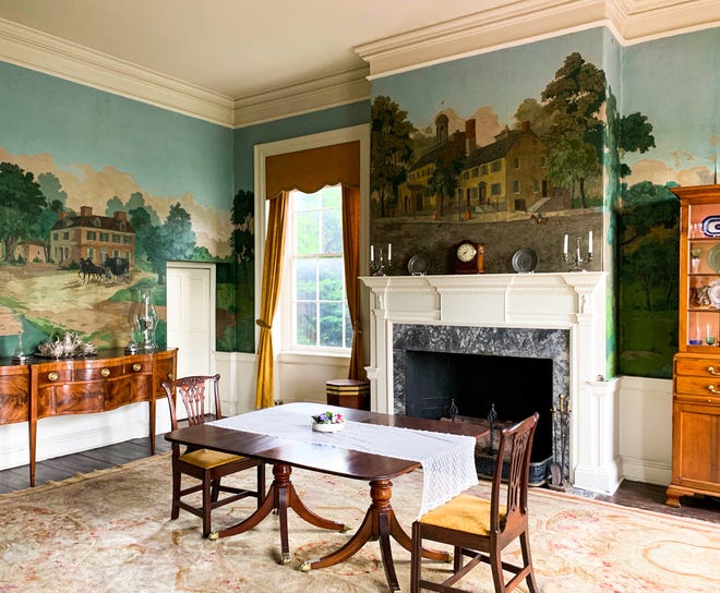 Overlooking the Delaware River, the 14,000 square foot George Read II House is preserved as a National Historic Landmark in the Old New Castle