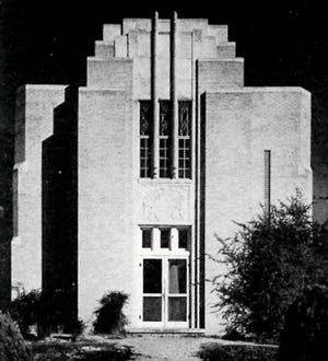 A view of the transmitter building as it appeared in the December, 1937 edition of “Broadcast News,” a trade magazine then published by the Radio Corporation of America.