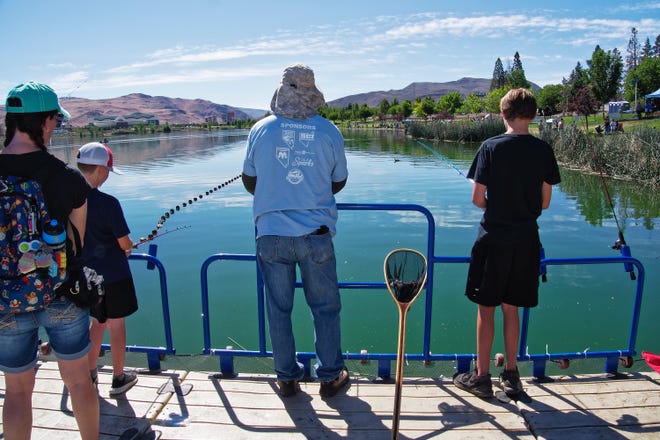 The Sparks Marina was stocked with about 7,000 rainbow and brown trout earlier in June, for Kids Free Fishing Day on June 10.
