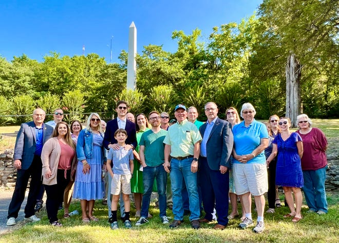 City leaders, historians and citizens gather to dedicate Columbia's latest historical marker recognizing Pop Geers Memorial Park on West 7th Street.