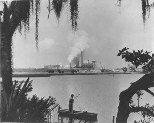 The Panama City paper mill, then owned by International Paper, is shown circa 1931.