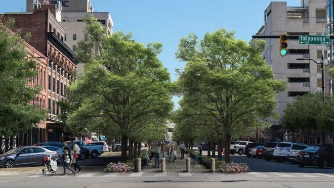 Artist's rendering shows what Commerce Street could look like with modifications.