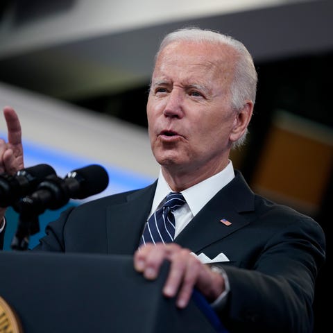 President Joe Biden speaks about gas prices in the