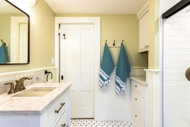 Recent bathroom renovation by Great Spaces, Inc.