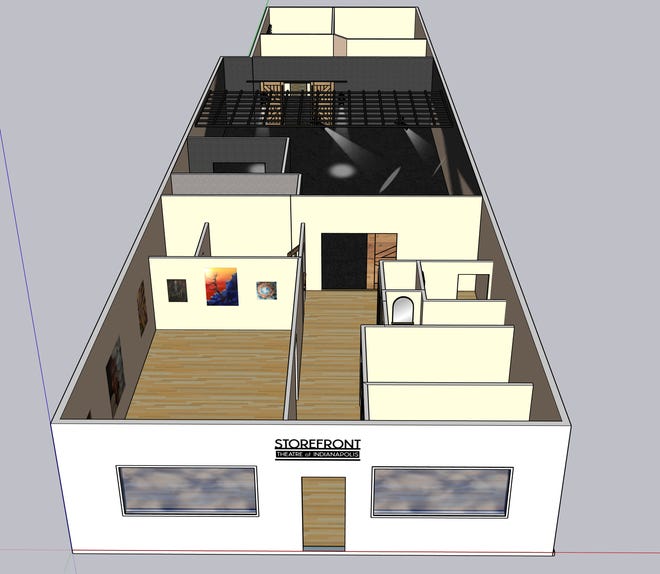 The new location for Storefront Theatre will be at 56th Street and Keystone Avenue. This is a rendering of what it will look like.