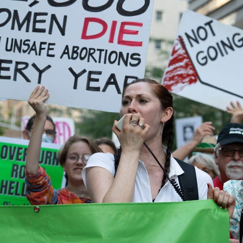 Abortion rights activists gather in New York City 