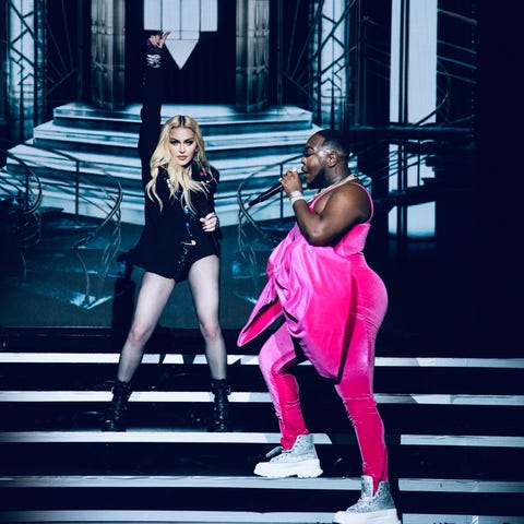 Santana also joined the Madonna party