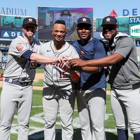 Ryan Pressly, catcher Martin Maldonado, Hector Ner