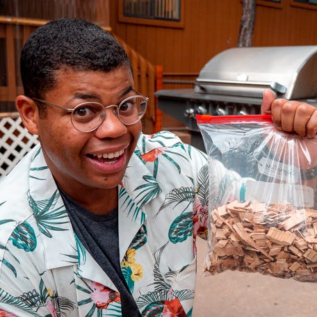 Make delicious smoked chicken on a propane grill.