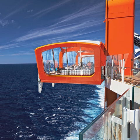 The Magic Carpet, a cantilevered platform that mov