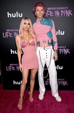 Megan Fox and Colson Baker "Machine Gun Kelly" attend "Machine Gun Kelly's Life In Pink" premiere on June 27, 2022 in New York City.
