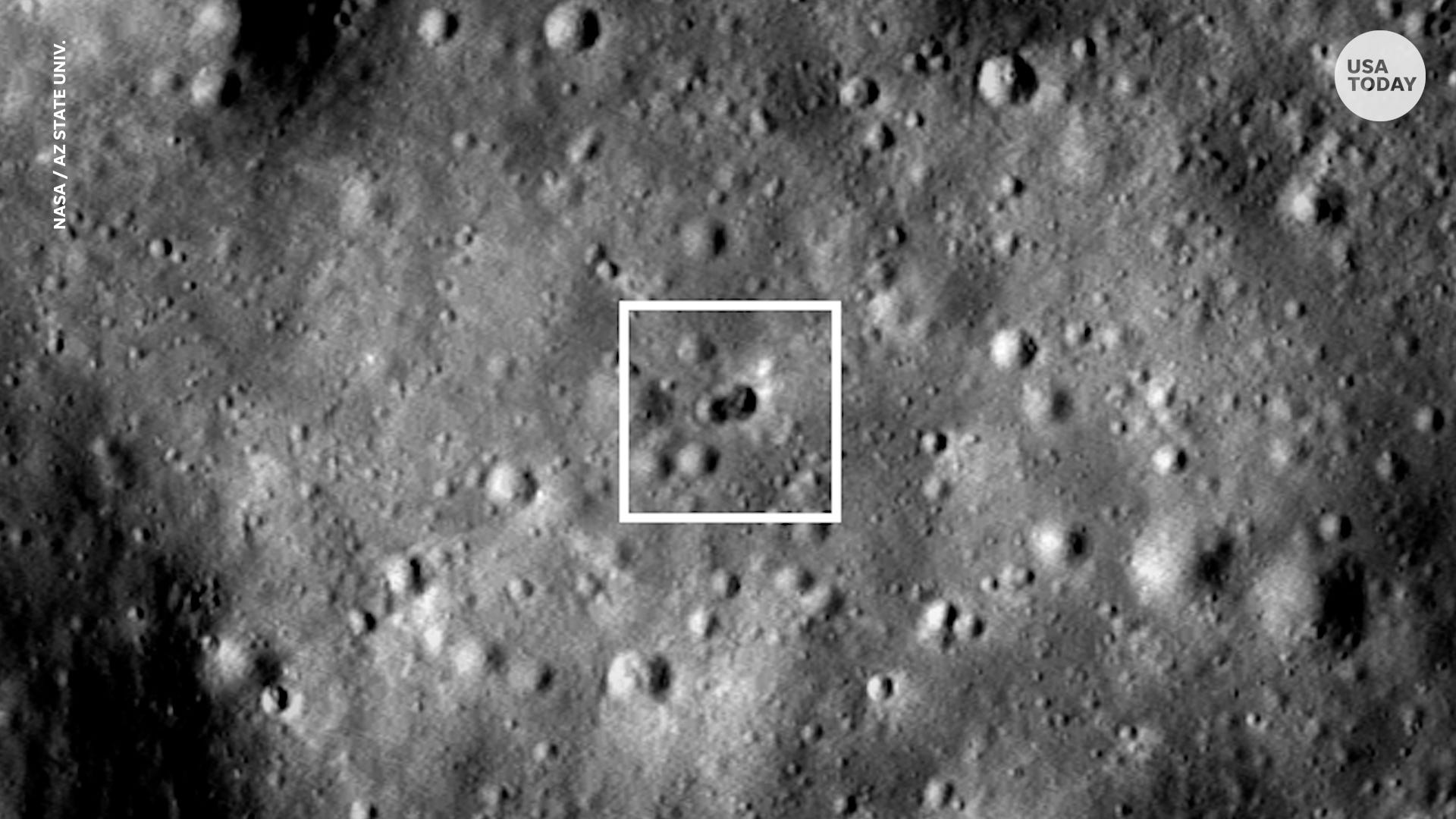 Mysterious rocket crash site creates odd double crater on moon, astronomers say