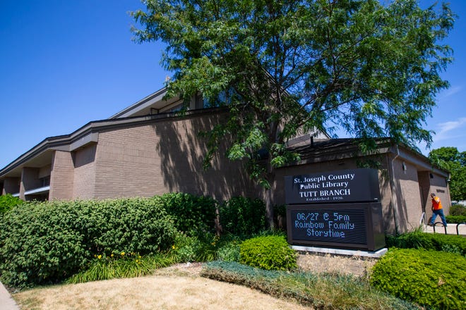 The exterior of the building Wednesday, June 29, 2022 at the Virginia M. Tutt Branch of the Saint Joseph County Library in South Bend.