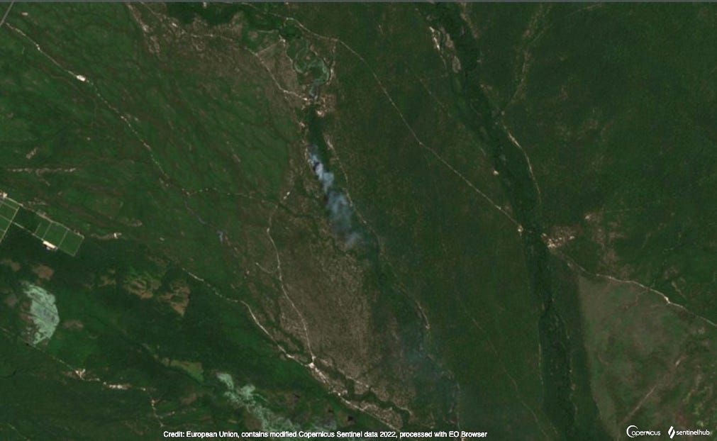 Satellite images show scar left by wildfire in Wharton State Forest