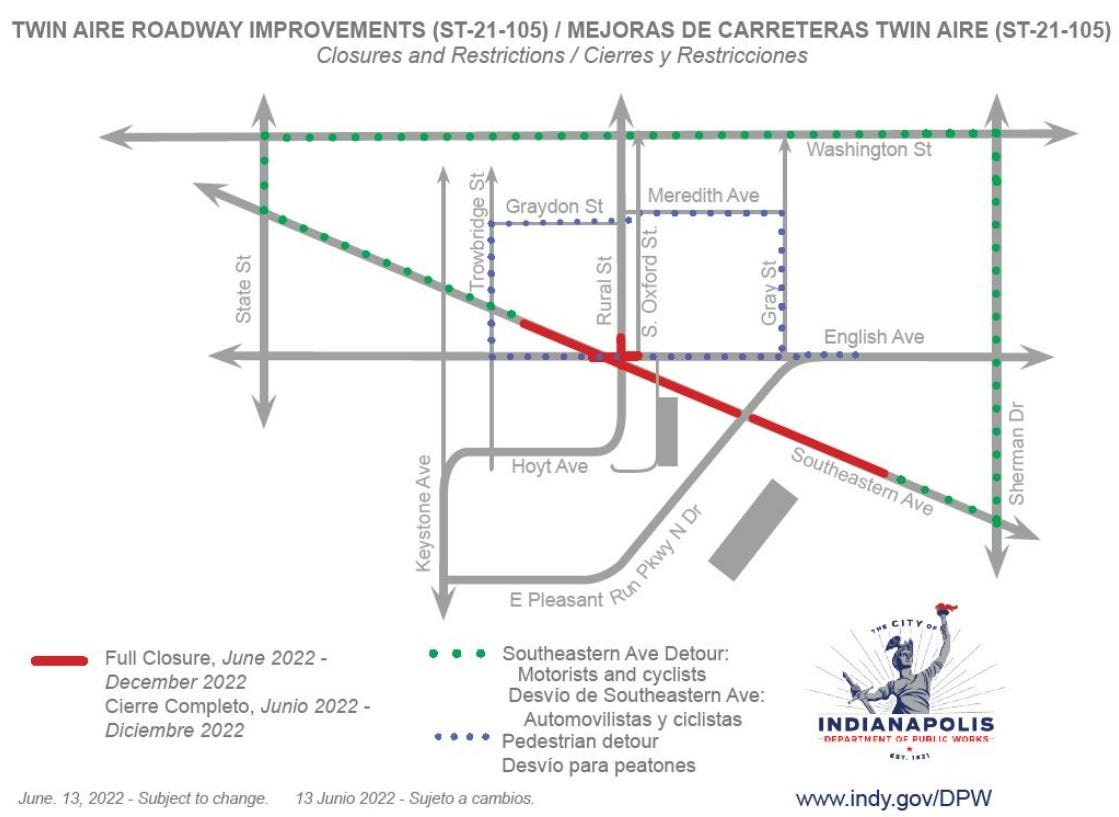Indianapolis Traffic Road closures to watch for in July 2022