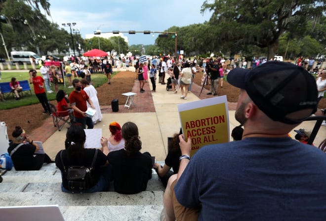 the U.S. Supreme Court's ruling on abortion spurred rallies across the nation, including this one in Tallahassee on Friday.