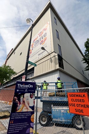 The former Schuster’s department store on Thursday, June 30, 2022, will become ThriveOn Collaboration, a development that will include Medical College of Wisconsin's community engagement programs; a new home for Greater Milwaukee Foundation's offices; 89 apartments, a food hall, an early childhood education facility and a blood donation center at 2153 N. Martin Luther King Drive in Milwaukee.