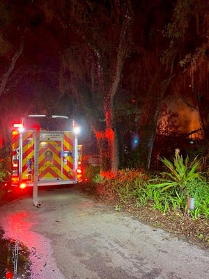 Sarasota County Fire Department responded to a fire on Thursday night that left a firefighter injured.