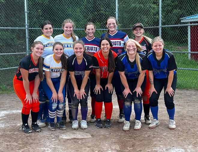 The U.P. Softball All-Star game was held Wednesday in National Mine. The winning team included two players from the EUP, Lizzie Storey of Pickford and Delaney MacDowell of Rudyard. Storey is pictured, front row, third from left; and MacDowell is front row, fourth from left.