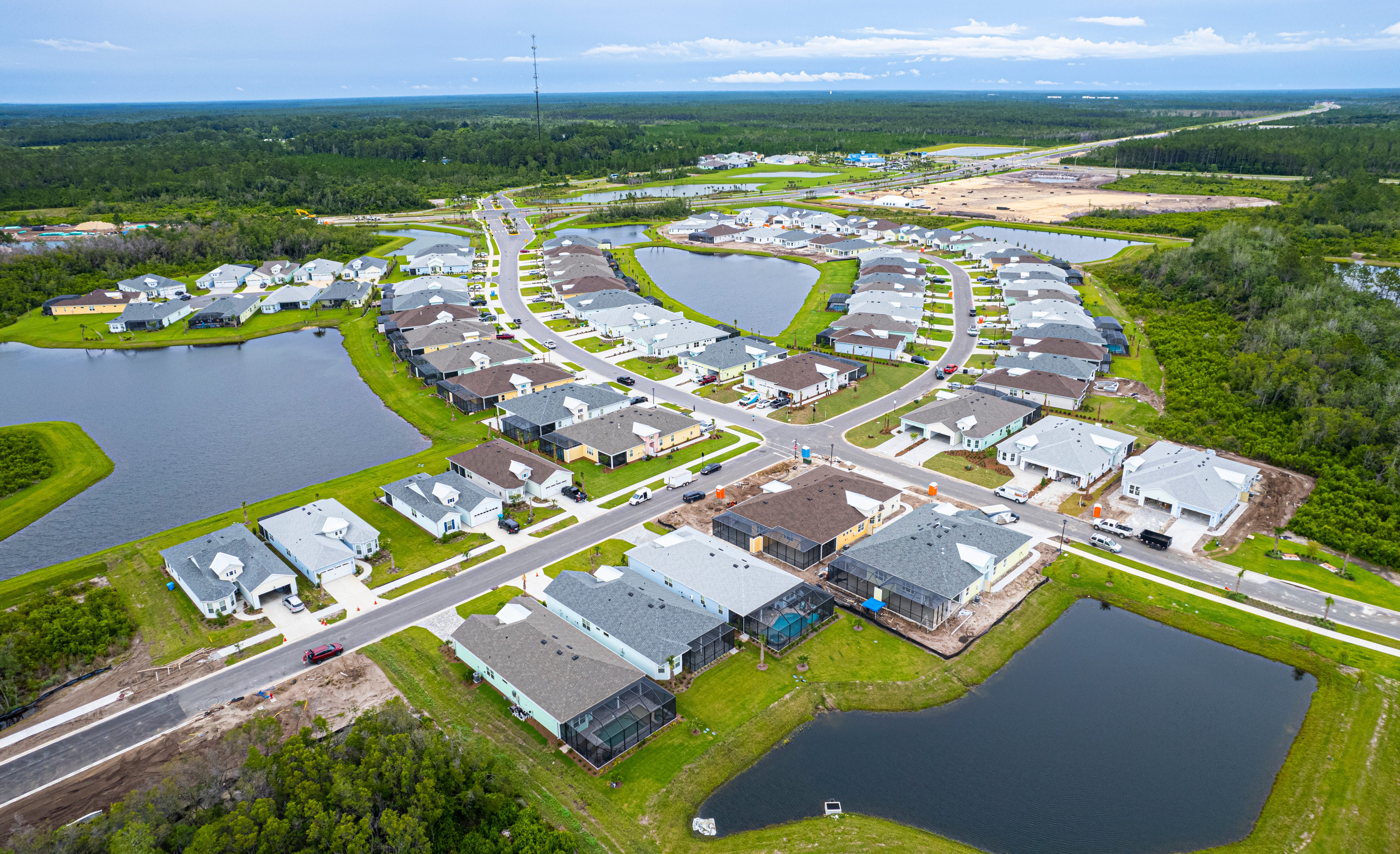 Homes are popping up at a remarkable pace in the Latitude Margaritaville Watersound development. More than 700 homes have been sold with 110 occupied and 340 under construction.

