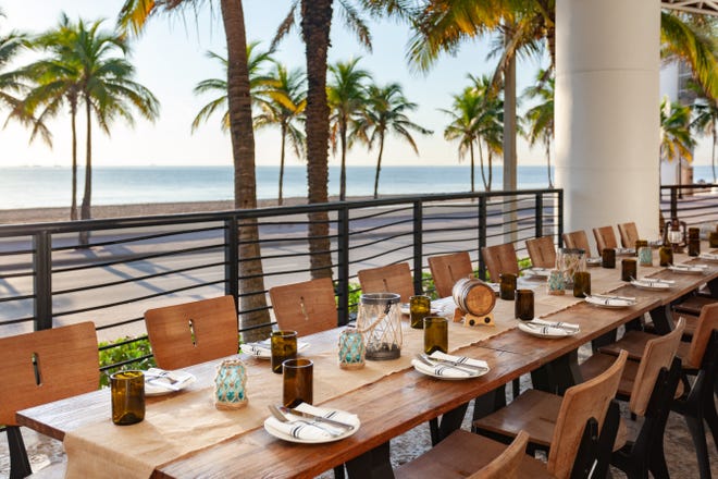 Ocean views are served on the side at Burlock Coast at the Ritz-Carlton in Fort Lauderdale.
