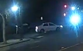 Ventura County Sheriff's officials released photos of a white sedan believed to be involved in a fatal hit-and-run in Thousand Oaks on June 27.