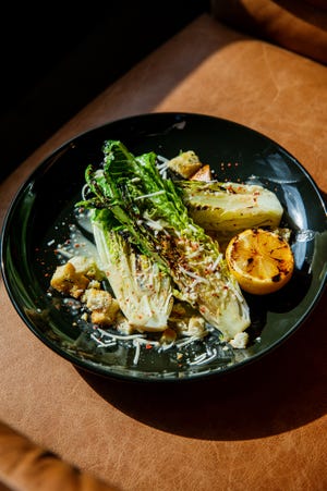 Grilled Caesar salad at Petty Cash, a new restaurant opening on Detroit's Avenue of Fashion