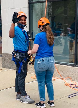 Quinton Maurice Scott, Jr. then 18, prepares for the Over the Edge event on Sept. 3, 2021 at the Hotel Pere Marquette. Scott was shot and killed early on July 4, 2022, in Peoria's North Valley