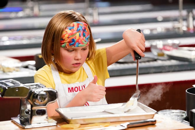 Molly Leighninger cooking during season eight of MasterChef Junior. Leighninger will be touring with "MasterChef Junior Live!," which will be visiting the Long Center for Performing Arts in Lafayette on Sept. 23.