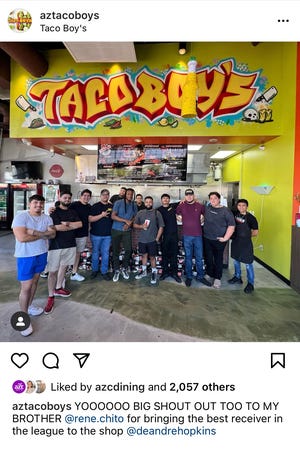 DeAndre Hopkins visits Taco Boy's.