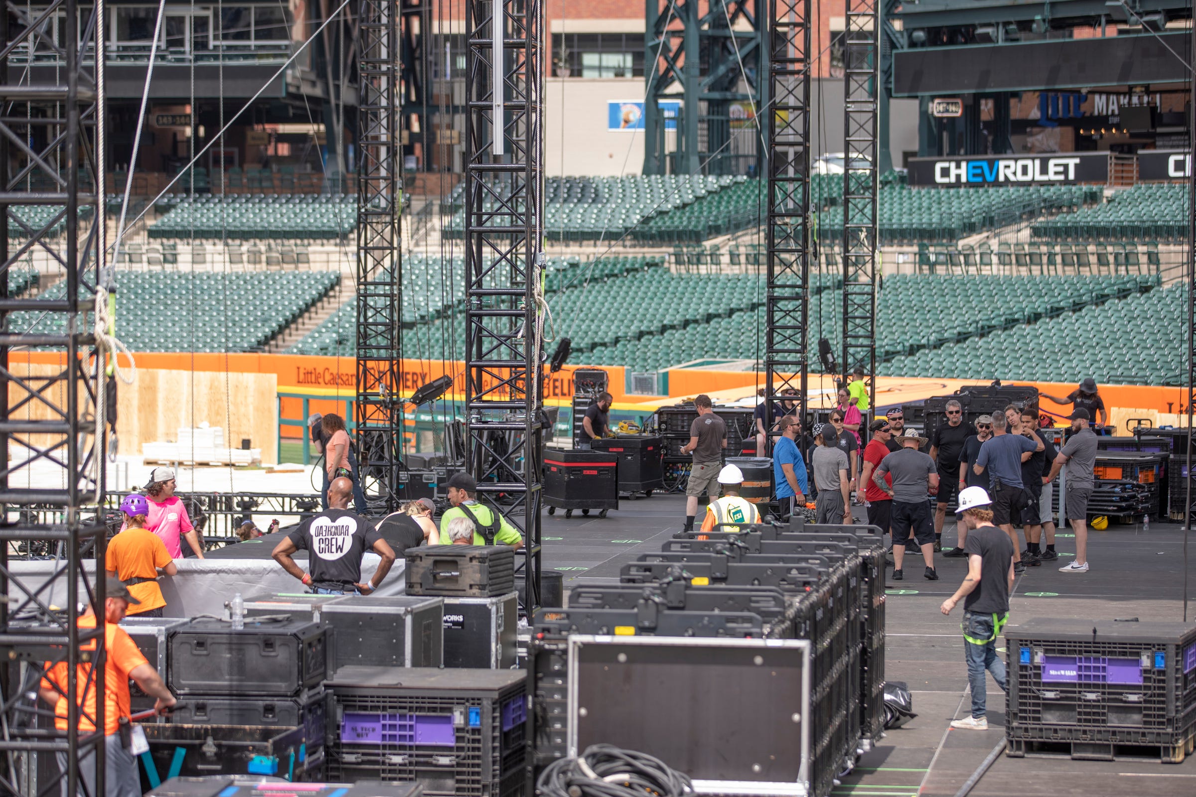 Comerica Park preps for recordsetting concert weekend at Tigers' home