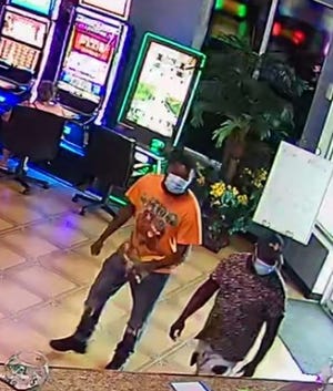 Lee County Sheriff's Office detectives are investigating two men who broke into various gambling machines July 6, 2022 at a casino in the Iona McGregor area.