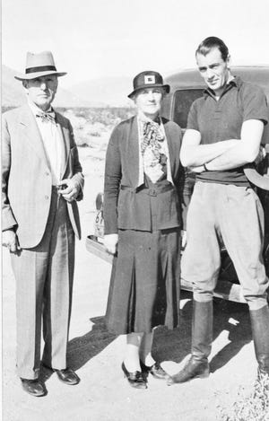 Gary Cooper and his parents in the desert circa 1930