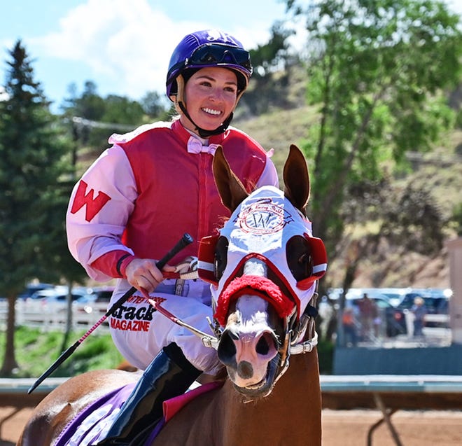 Jockey Justine Klaiber is an up and coming rider in the quarter horse ranks.
