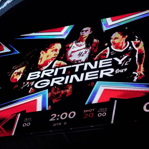 Brittany Griner is introduced at the WNBA All Star