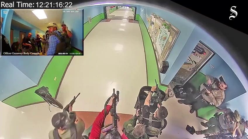 Exclusive video shows police responding to shooting inside Robb Elementary School