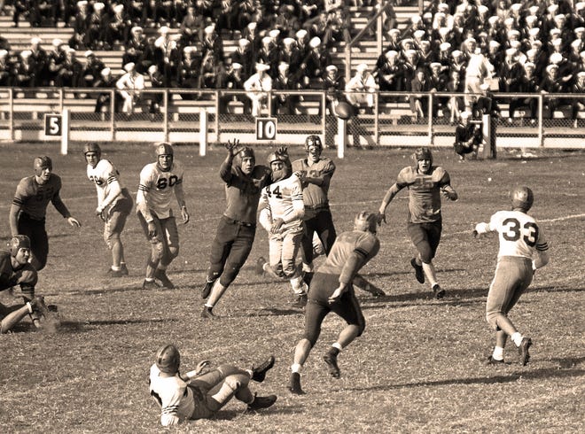 In 1942 Grover C. Henley was there when football great George McAfee, playing for a team from Naval Station Air Station Jacksonville, passed for the first Fliers touchdown in a game against the Clemson Tigers. McAfee, who also starred at Duke University and was drafted in the first round by the Chicago Bears in 1940, took a break in his sterling career to join the Navy after the U.S. entered World War II. He later was inducted into the Pro Football Hall of Fame. By the way, the Fliers beat Clemson 24-8 and went 9-3 that year. Teams representing military bases, battleships and regiments took on college teams as a morale boost during the war.