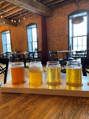A ride on the Twisted Vine Brewery at 112 SE 4th St.  With De Vine IPA, First Run Blonde, Raspberry Tart and Triclops Tripel.